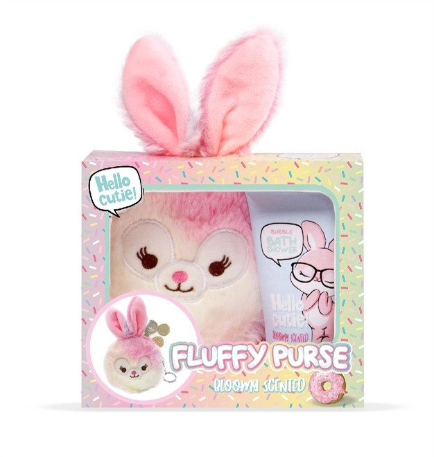 Tref Set cadou fetite fluffy purse (geanta + gel dus)