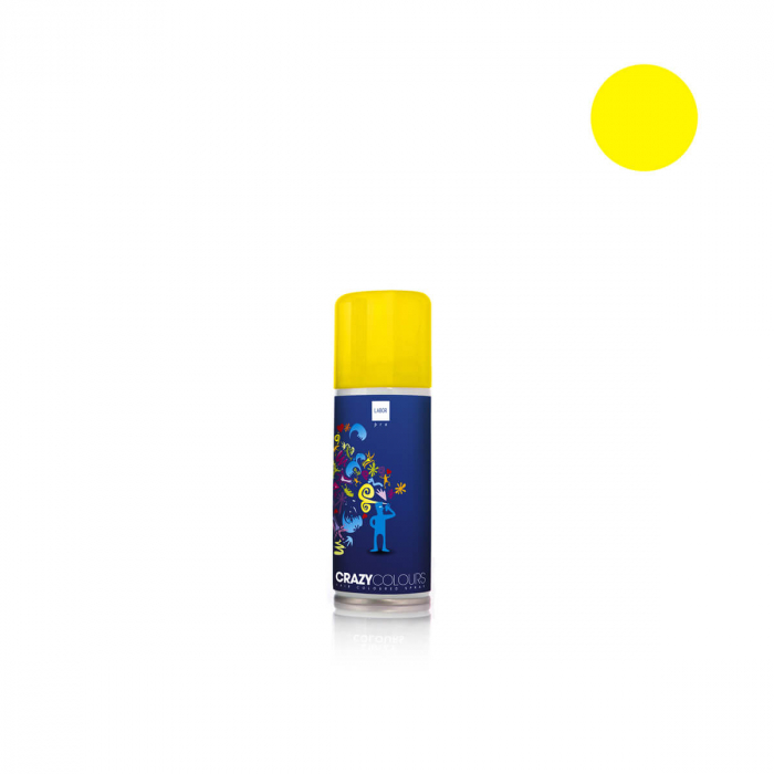 Spray colorant pentru par crazy colours - colorare temporara - galben