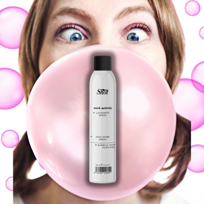 Spray luciu pentru par Shot - WorkActivity - aroma Bubble Gum 200 ml [5]