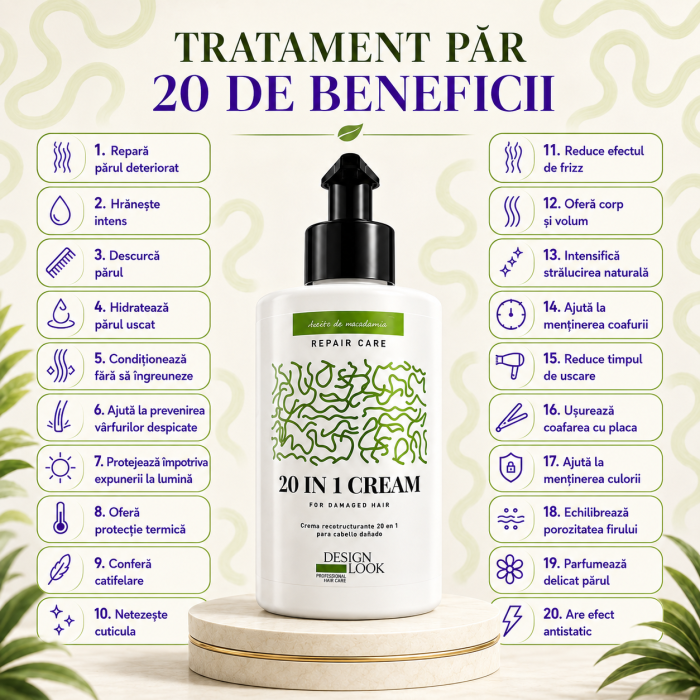 Tratament leave-in 20 în 1 pentru păr deteriorat Design Look – 300 ml [2]