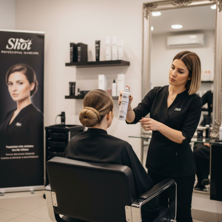 Spray par finish coafuri HYPER FIX cu keratina - Shot - Work Activity - 100ml