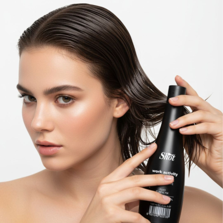 Soluție modelatoare păr cu efect Wet Look- Fluid Elastic Fix- Shot Work Activity - 150 ml [1]