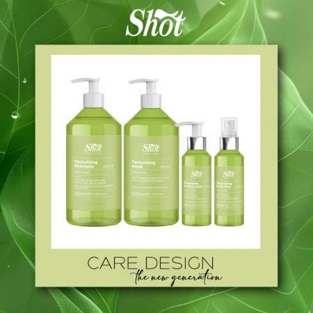 Sampoane pentru par cret profesionale - Set ingrijre par cret sau fin FINE & CURL - Shot (sampon 500ml + masca 500ml + crema deifinire 125ml + leavein 125ml) - NEW EDITION