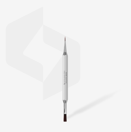 Pensula dubla pentru manichiura gel - Exclusive Staleks - 10 mm gel / 10 mm liner [1]