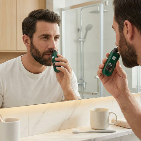 Aparat pentru tuns parul din nas si urechi - Aparat de tuns par nas/urechi SNAP TRIM - Verde