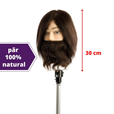 Trepiede cap manechin - i104-cap-manechin-cu-barba-mustata-par-100-natural-labor-pro-visuel-beautyshop-beautyexpert-capete-manechin-frizerie