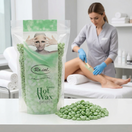 Produse Noi - Ceara de epilat - perle - traditionala 800g - ROIAL - Verde - Clorofila