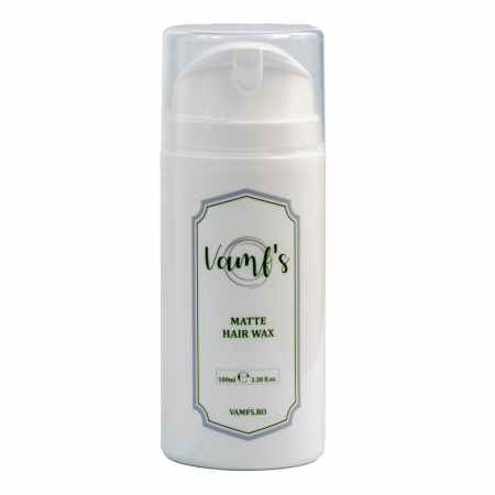 Produse cosmetice barber - Ceara de par VAMF’S - MATTE HAIR WAX 100 ml -visuel-beauty-expert-produse-profesionale-infrumusetare-dotari-saloane-infrumusetare