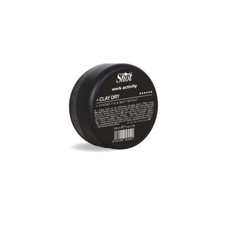 Ceara de par - Ceara pentru par CLAY DRY - Shot - Work Activity - 100 ml - fixare puternica si efect mat