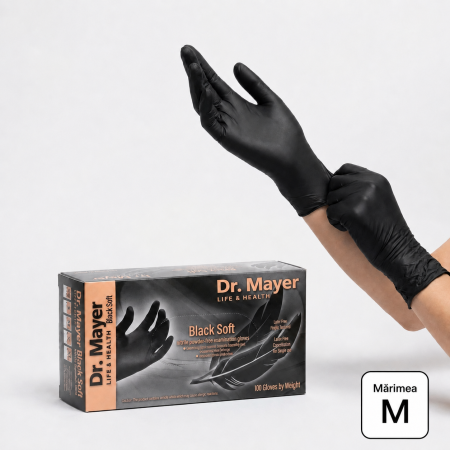 Manusi de unica folosinta - manusi-nitril-dr-mayer-100-buc-negre-coafura-consumabile-coafura-igiena-si-sterilizare-visuel-beauty-shop-produse-profesionale-de-infrumusetare-dotari-saloane-infrumusetare
