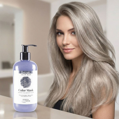 Mască colorantă pentru par - Masca coloranta pentru par Design Look - 300 ml -BLOND CENUSIU