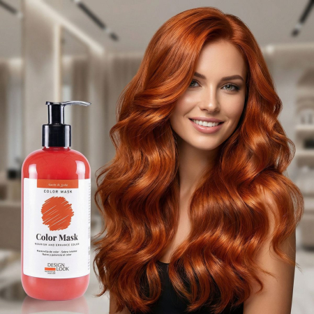 Mască colorantă pentru par - Masca coloranta pentru par Design Look - 300 ml - CUPRU INTENS
