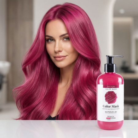 Mască colorantă pentru par - Masca coloranta pentru par Design Look - 300 ml - ROZ