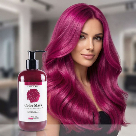 Mască colorantă pentru par - Masca coloranta pentru par Design Look - 300 ml - FUCSIA