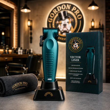 Masini de tuns profesionale - Masina de tuns parul Gordon Vector Liner PRO - Hair Clipper - Green - 9000 RPM