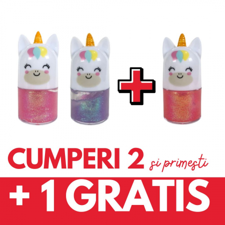 Cadouri pentru copii - OFERTA 2+1 GRATIS - Sclipici pentru corp UNICORN - Martinelia