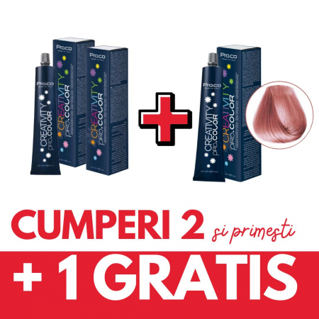 Vopsea de par fara amoniac - OFERTA 2+1 GRATIS - Vopsea păr directă CREATIVITY PRO.COLOR 100 ml - PINK