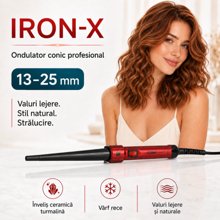 Ondulatoare par bucle mari - ondulator-de-par-conic-iron-x-coafura-aparatura-coafura-ondulatoare-par-visuel-beauty-shop-produse-profesionale-de-infrumusetare-dotari-saloane-infrumusetare
