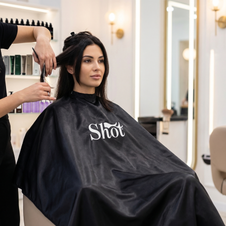 Pelerine de tuns profesionale - Pelerina pentru tuns - Shot - Neagra