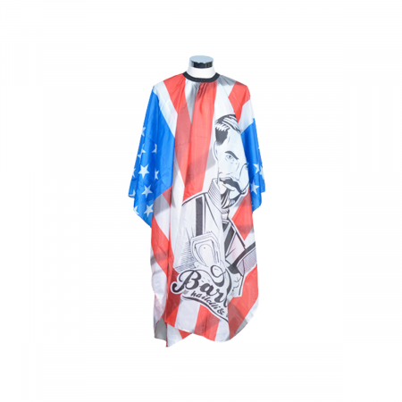 Produse profesionale pentru par - pelerina-tuns-frizerie-american-flag-146x142cm-visuel-beauty-expert-frizerie-barber-doatari-saloane