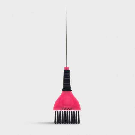 Pensule de vopsit parul - Pensula vopsit cu coada de metal FRAMAR - PIN TAIL PINK