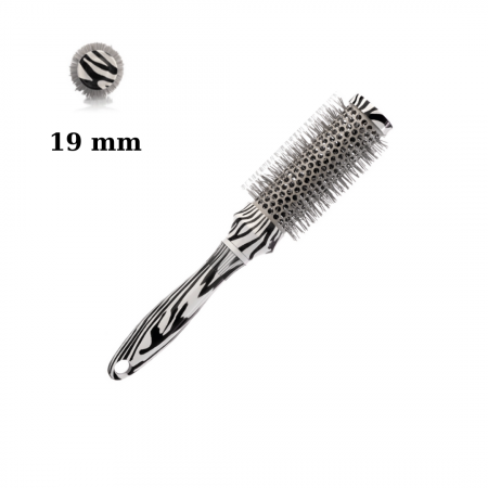 Perii de par termice - perie-de-par-rotunda-termica-zebra-diametru-19-mm-visuel-beauty-shop-produse-profesionale-de-infrumusetare-dotari-saloane-infrumusetare