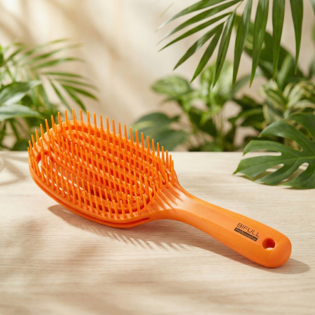 Perie pentru par cret Curly R - Portocaliu [1]