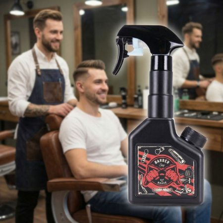 Pulverizator apa frizerie  BARBER FUEL -  sistem dublu reîncărcare 300 ml · NEGRU [2]