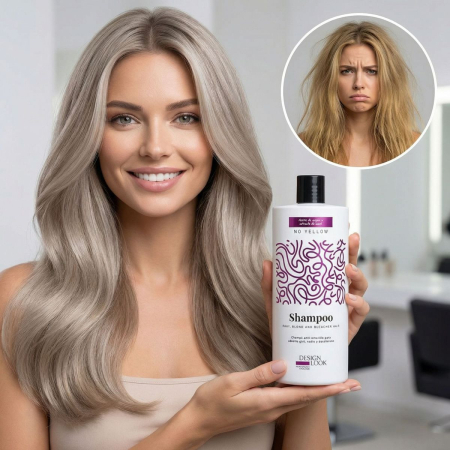 Sampon pentru par cu efect antigalben - No Yellow - Design Look - 1000ml [1]