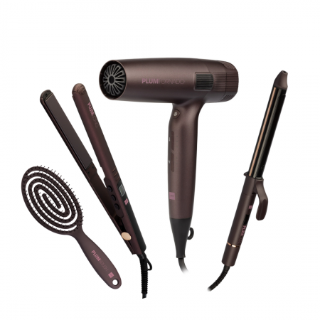 Uscatoare de par profesionale - set-4-produs-must-have-gama-plum-perie-placa-uscator-ondulator