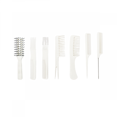 set-6-piepteni-1-perie-pentru-par-gea-alb-visuel-coafura-piepteni-profesionali-par-aparatura-coafura-visuel-beauty-shop-produse-profesionale-de-infrumusetare-dotari-saloane-infrumusetare