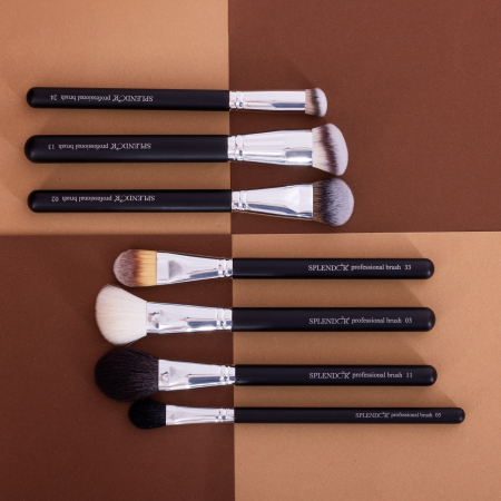 Pensule machiaj - set-7-pensule-machiaj-splendor-cu-sintetic-capra-borseta