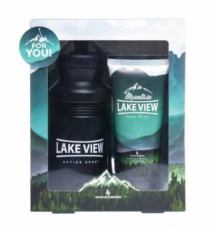 Cadouri sub 200 lei - set-cadou-barbati-lake-view-gel-de-dus-sticla-drumetie-cadouri-barbati-visuel-beauty-expert