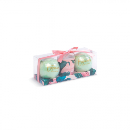 Cadouri femei - set-cadou-femei-botanical-wellness-pink-relax-set-2-bile-efervescente-baie-lumanare-parfumata-cadouri-visuel-beauty-expert