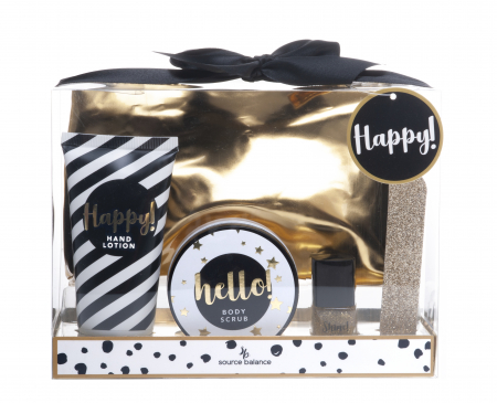 Cadouri femei - set-cadou-femei-glam-style-crema-maini-scrub-lac-de-unghii-pila-unghii-borseta-visuel-beauty-expert
