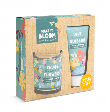Cadouri femei - set-cadou-make-it-bloom-flower-power-lumanare-parfumata-gel-dus-cadouri-visuel-beauty-expert