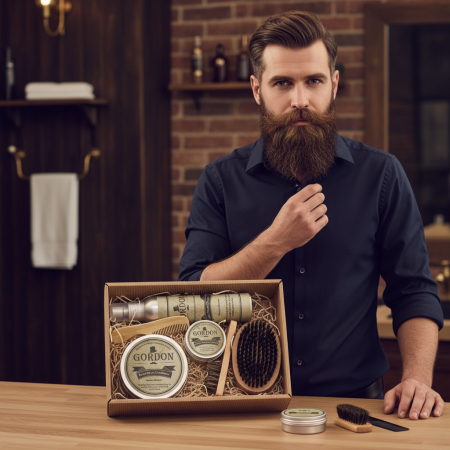 Cadouri barbati - set-de-ingrijire-gordon-pentru-barba-si-mustata-barber-frizerie-produse-cosmetice-barber-visuel-beauty-shop-produse-profesionale-de-infrumusetare-dotari-saloane-infrumusetare