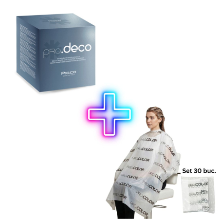 Produse Noi - Set decolorant 6 tonuri PROCO + 1 set 30 pelerine PROCO