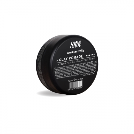 Produse cosmetice barber - shot-clay-pomade-pentru-par-moale-usor-modelabila-fixaj-puternic-efect-natural-100-ml-visuel-beauty-shop-produse-profesionale-de-infrumusetare-dotari-saloane-infrumusetare