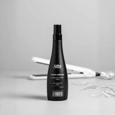 Produse profesionale pentru par - Spray protecție termică pentru par - Shot Work Activity 150 ml – termoprotector păr
