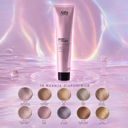 Vopsea de par fara amoniac - Toner crema BTB 100ml - Shot - neutralizeaza și personalizeaza blondurile