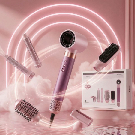 Produse Noi - Uscător de par 6in1 - MULTY DRY - cu 6 capete interschimbabile