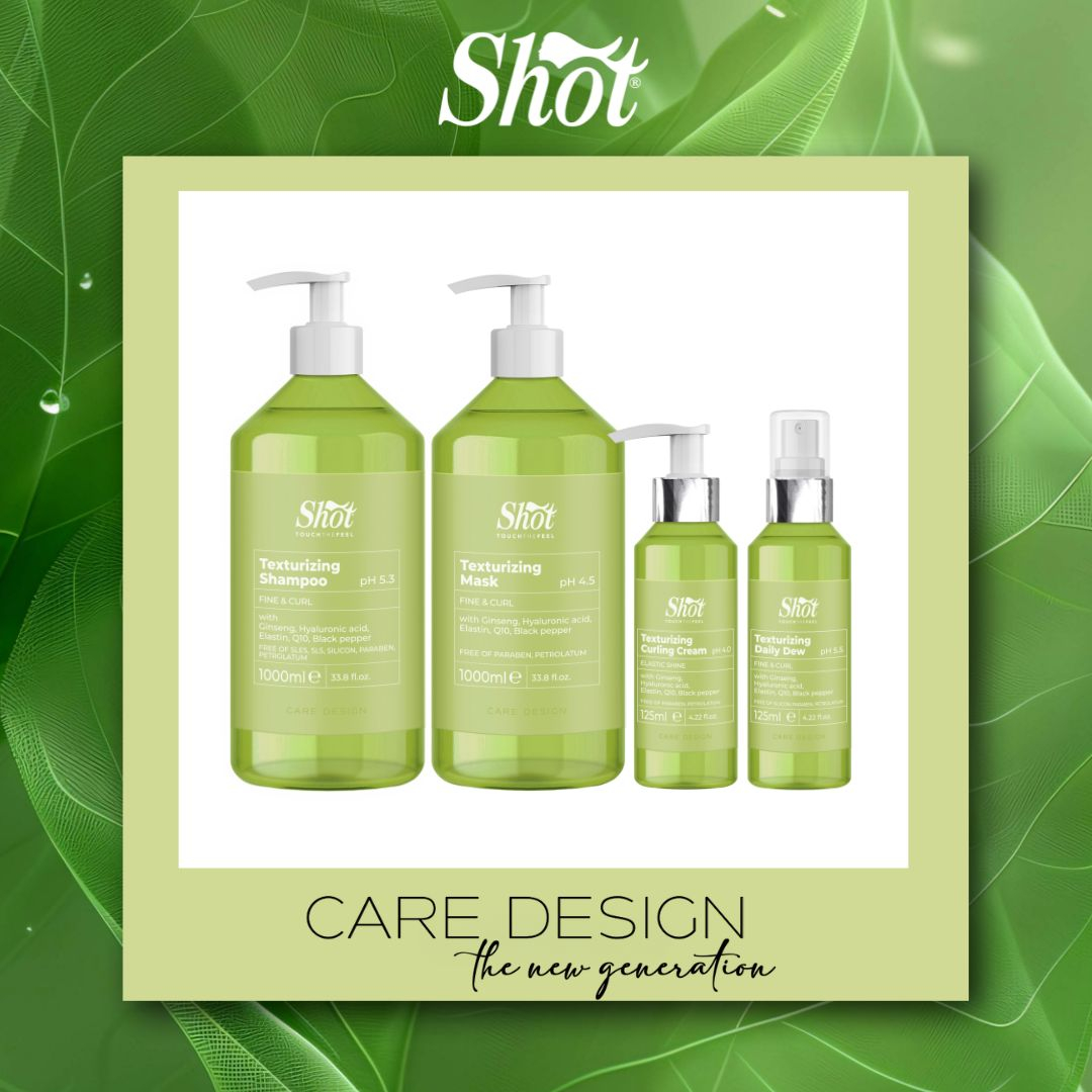 Set ingrijre par cret sau fin FINE  CURL - Shot (sampon 500ml + masca 500ml + crema deifinire 125ml + leavein 125ml)