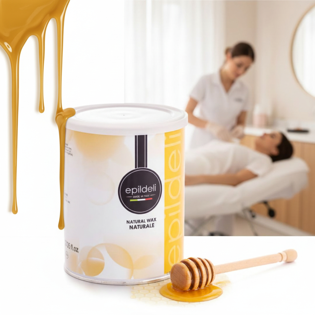 Ceara liposolibila pentru epilat EPIDELI 800 ml - Emmeci Cosmetici - GALBENA Naturala, Galbena