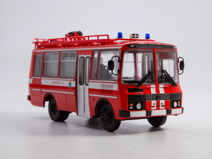 Macheta autobuz PAZ-3205 autospeciala de pompieri (AG-12), scara 1:43 [1]