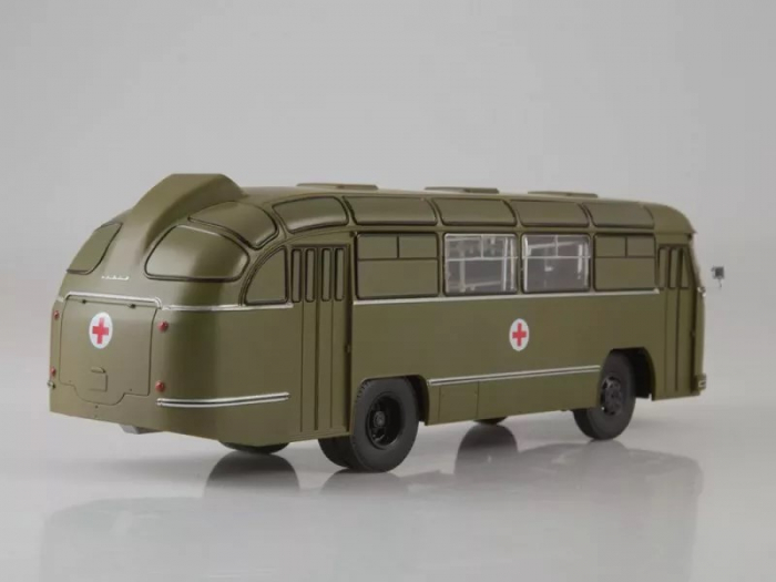 Macheta autobuz ambulanta militara LIAZ 695B cu revista, scara 1:43 [2]