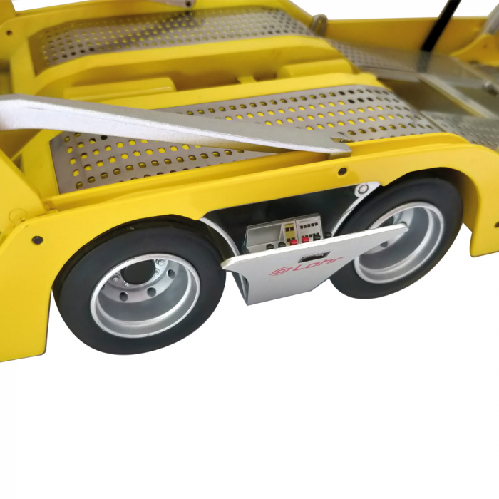 Macheta camion Mercedes Actros cu semiremorca transport auto Lohr, ADAC, scara 1:18 [4]