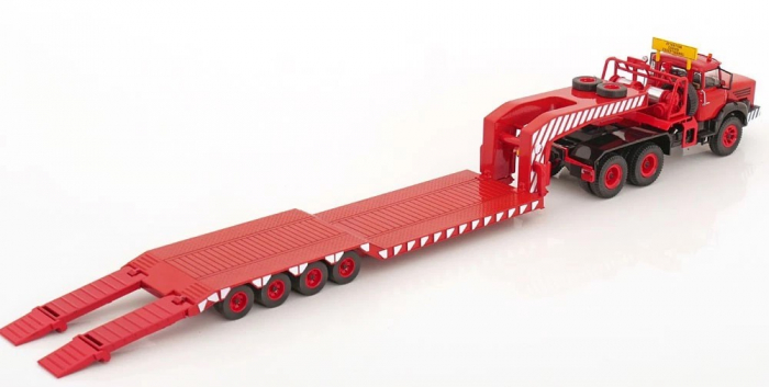 Macheta cap tractor Berliet TB015 6x6 cu trailer cu 4 axe, scara 1:43 [3]