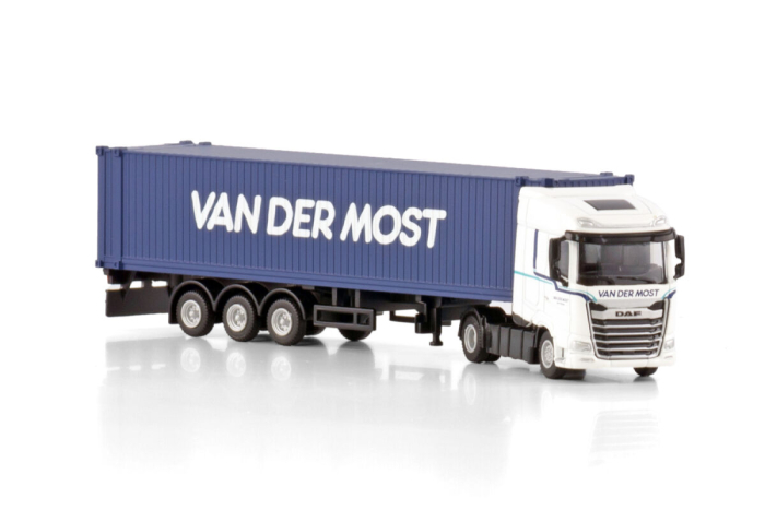 Macheta cap tractor DAF cu semiremorca transcontainer, scara 1:87 [3]