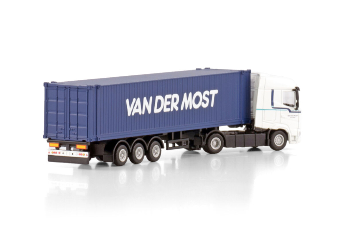 Macheta cap tractor DAF cu semiremorca transcontainer, scara 1:87 [2]